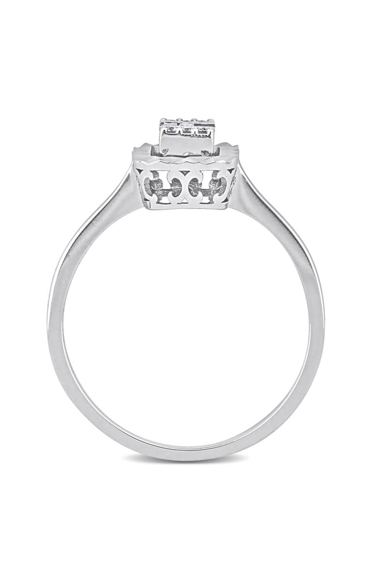 Julianna B. Diamond Square-Shape Cluster Ring 14k, Alternate, color, 14K White Gold