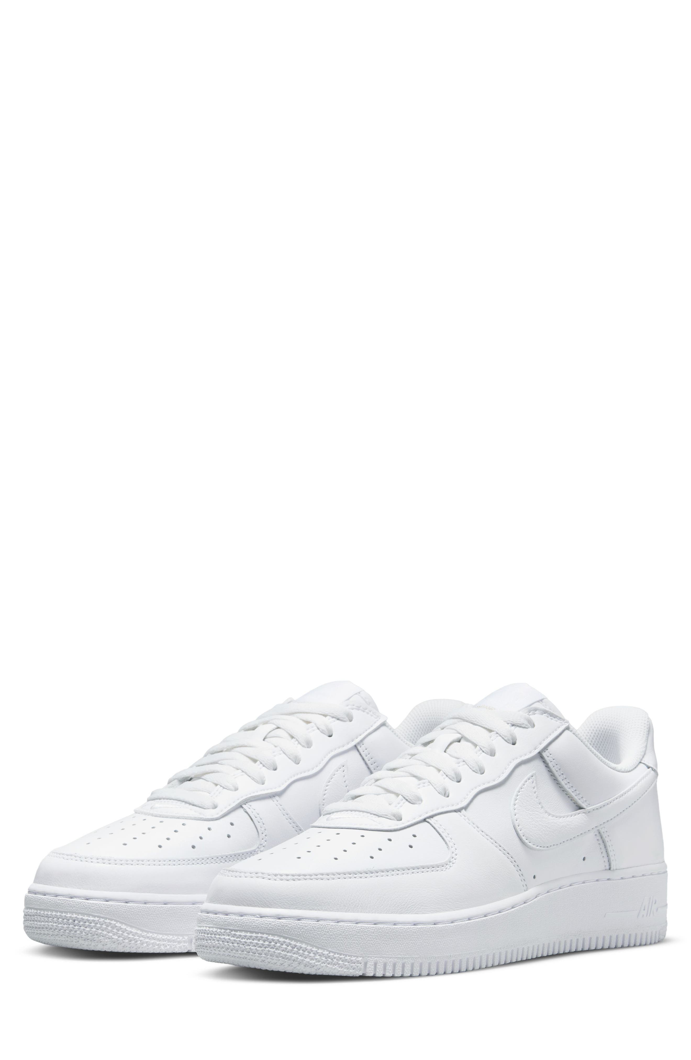 Air Force 1 Low Retro QS Sneaker, Main, color, WHITE/ METALLIC GOLD