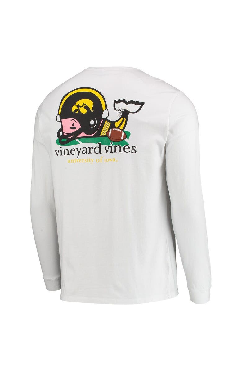 vineyard vines Men's Vineyard Vines White Iowa Hawkeyes Football Whale Long Sleeve T-Shirt, Alternate, color, 