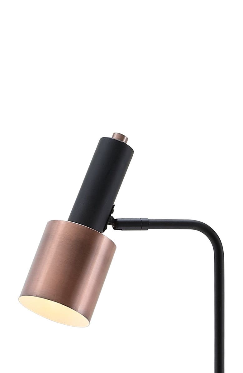 JONATHAN Y Brady 59.50" Metal LED Task Floor Lamp, Copper/Black, Alternate, color, Copper/Black