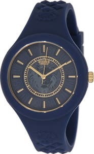 VERSUS Versace Fire Island Silicone Strap Watch, 39mm