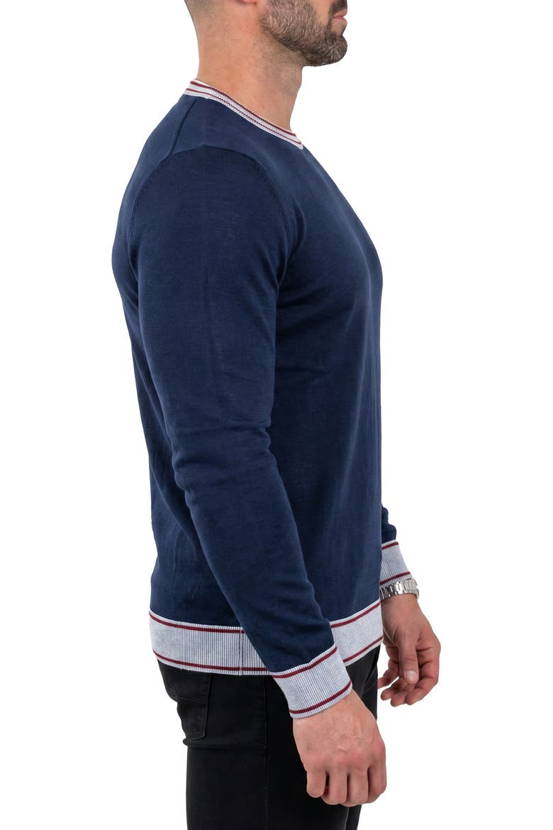 Merino Wool Crewneck Sweater, Alternate, color, BLUE