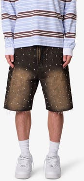 mnml Baggy Studded Denim Shorts