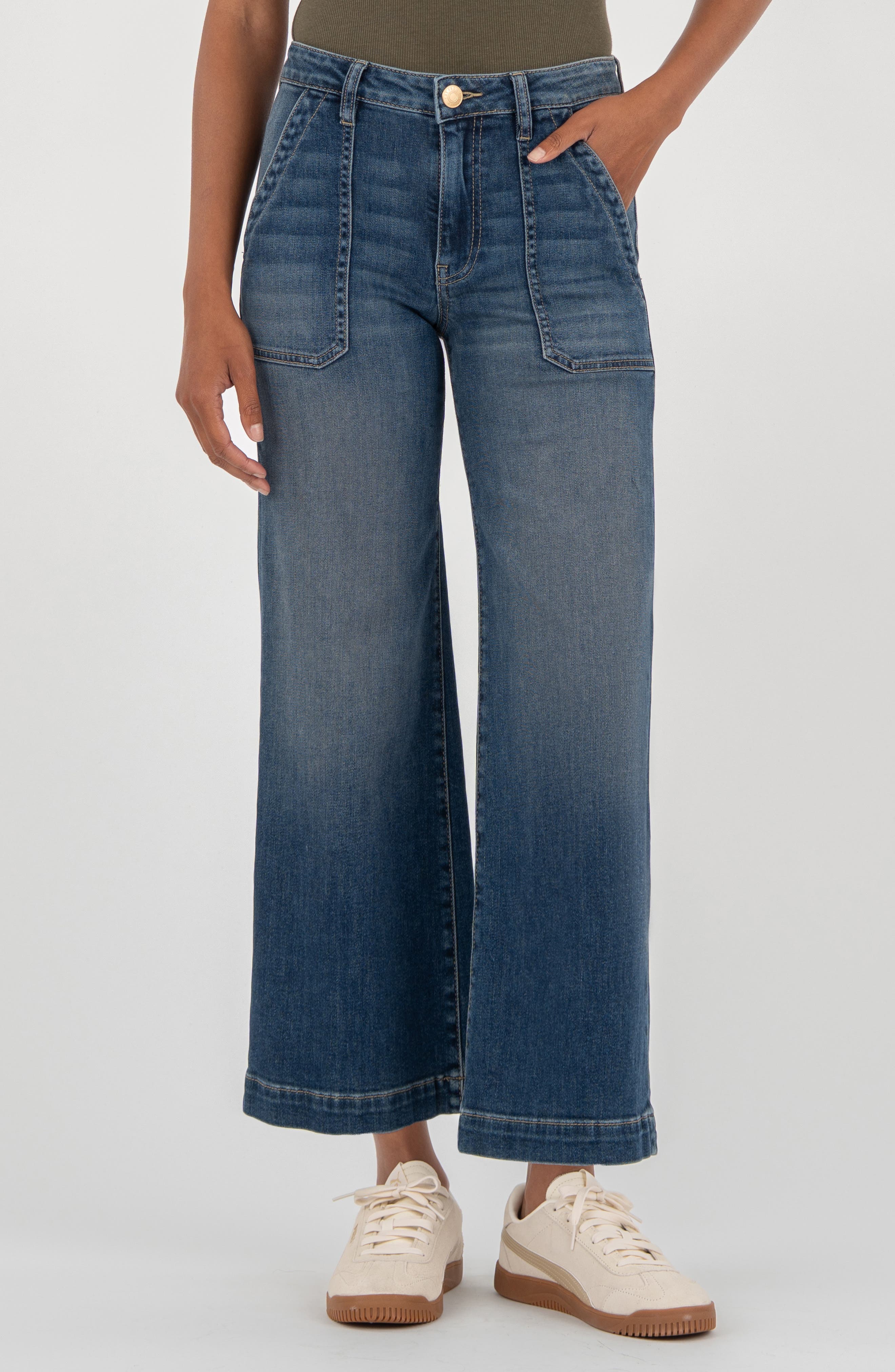 KUT from the Kloth High Waist Wide Leg Jeans
