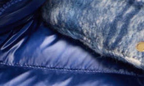 Scotch & Soda Willemina Quilted Duck Coat In Blue
