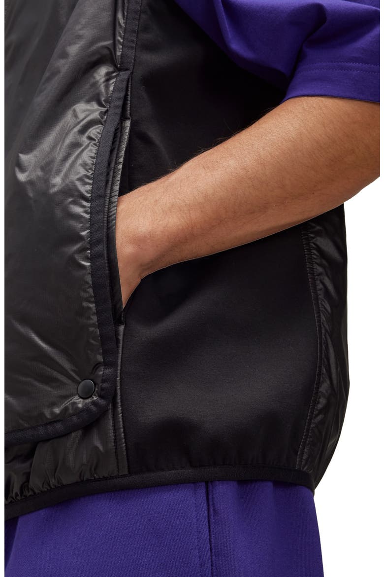 Insulated Recycled Polyamide Ripstop Liner Vest, Alternate, color, BLACK