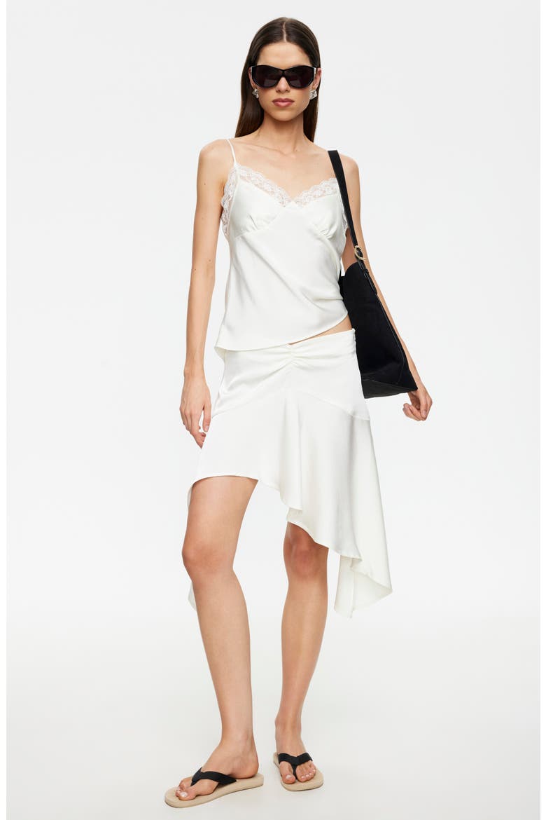 Costa Lace Trim Camisole, Alternate, color, PORCELAIN