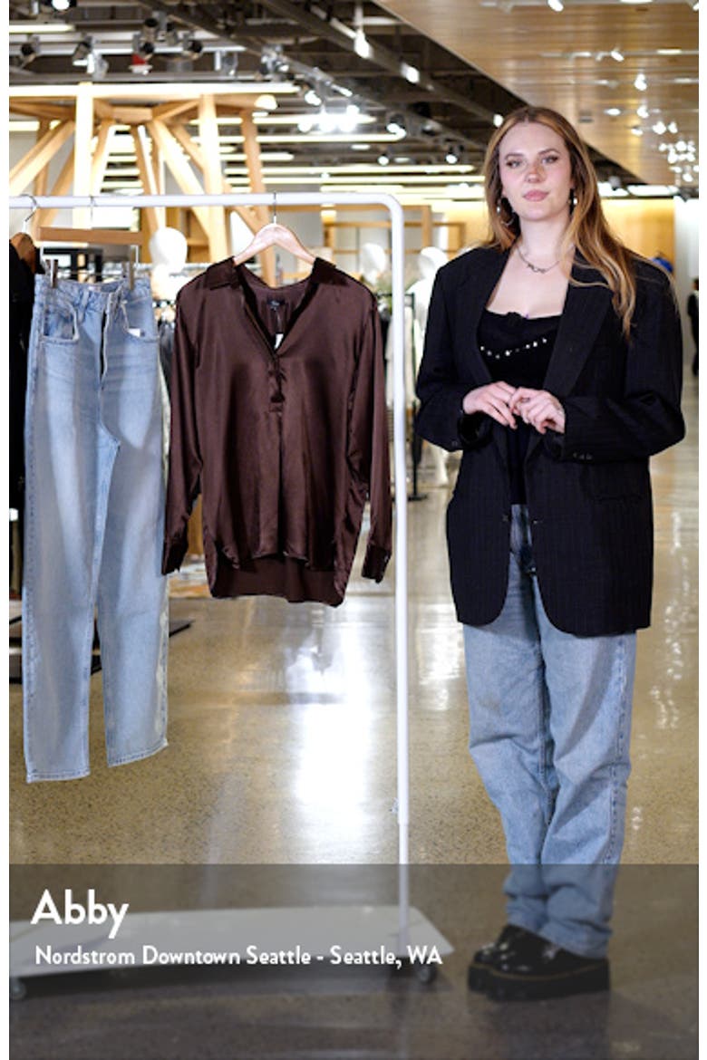 Nissa Satin Button-Up Shirt video