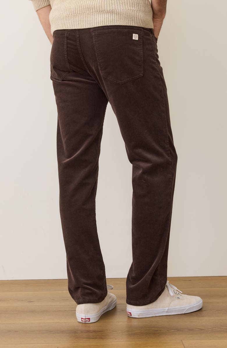 Marine Layer Slim Straight Leg Flex Terry Corduroy Pants, Alternate, color, Dark Brown