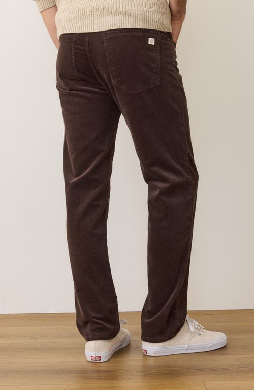 Marine Layer 5 Pocket Flex Cords Slim Straight Fit Pants In Brown