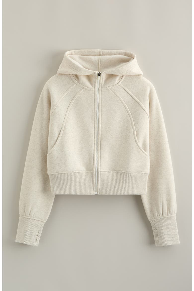 Kids' Cloud Fleece Full Zip Hoodie, Main, color, BEIGE SAND HEATHER