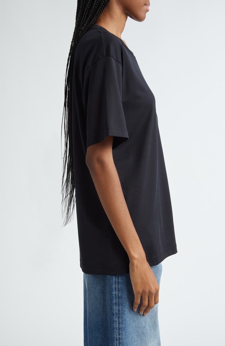 Acne Studios Nash Face Patch T-Shirt, Alternate, color, Black