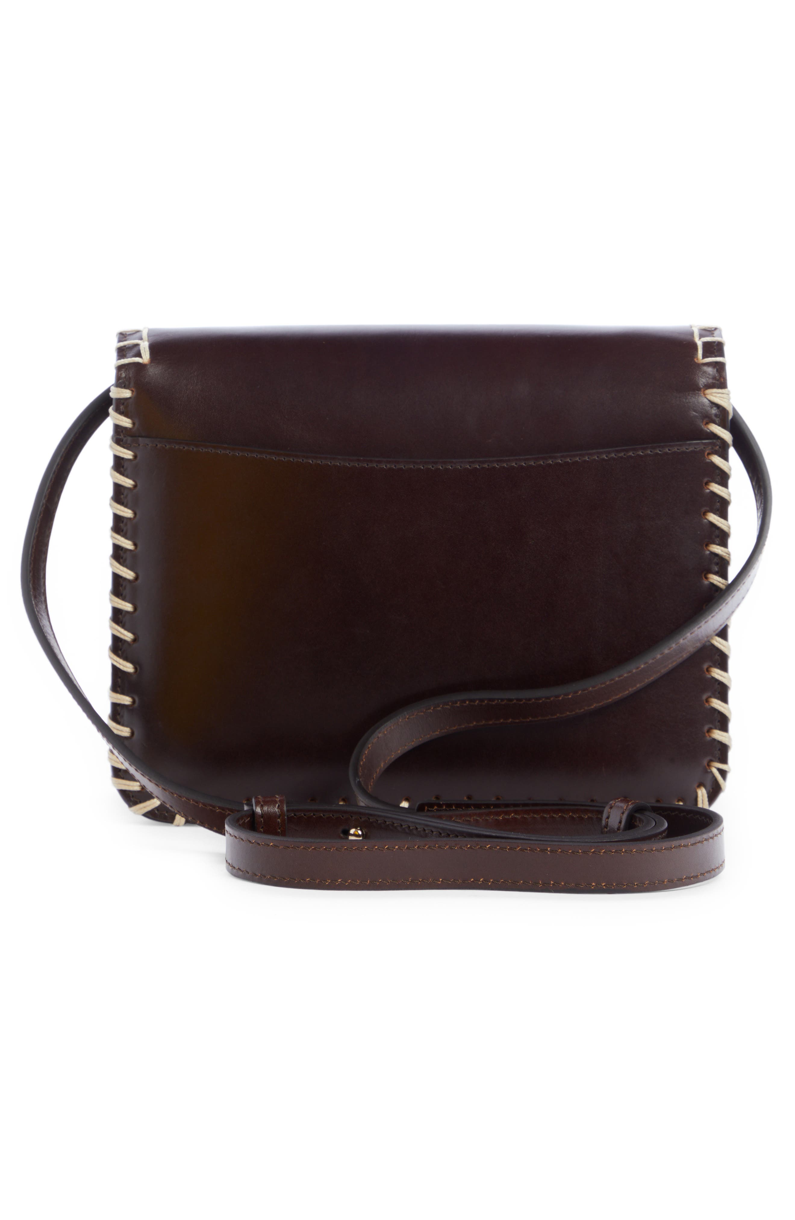 Chloé Kattie Whipstitched Leather Box Shoulder Bag, Alternate, color, 