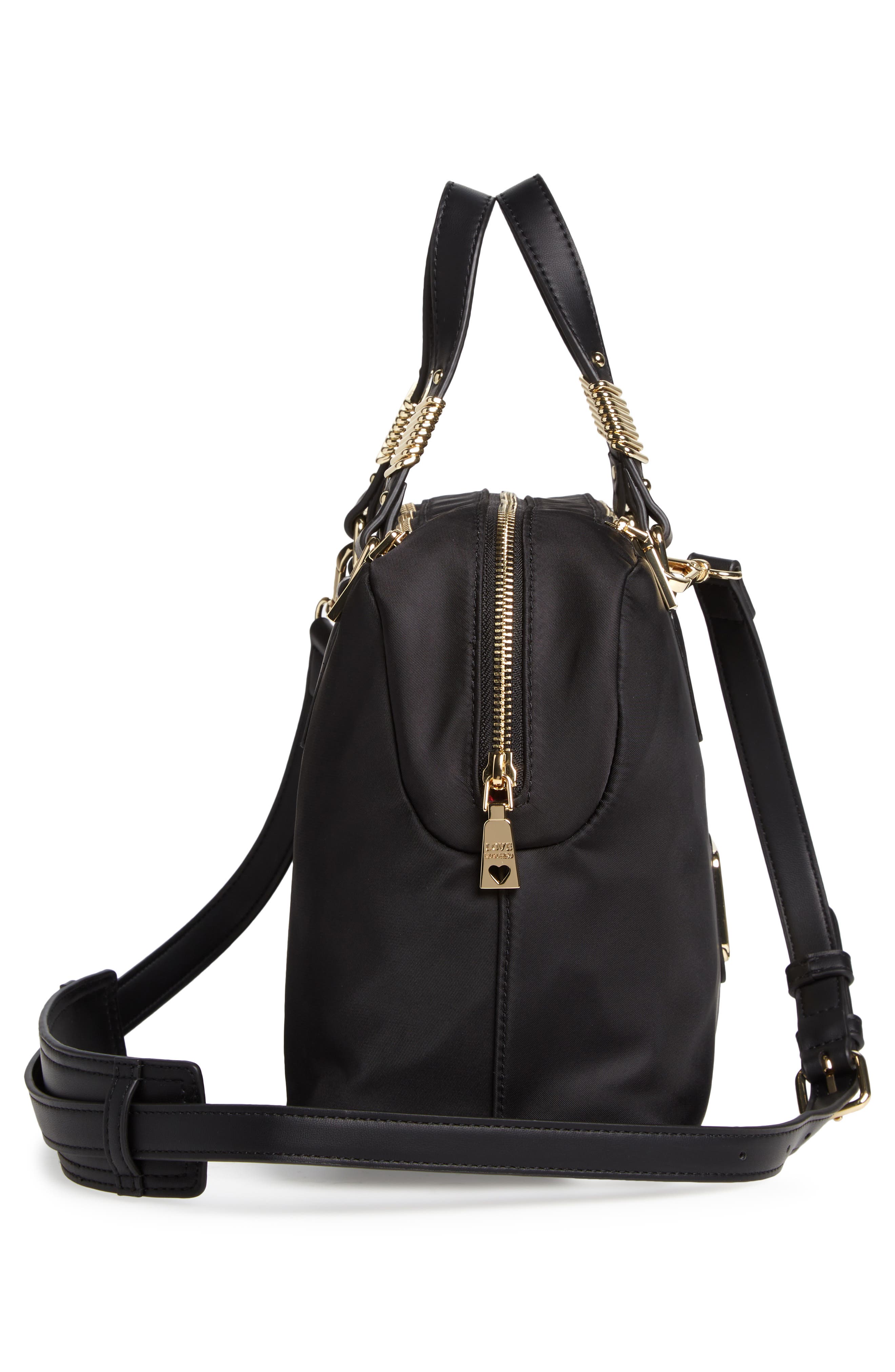 Love Moschino Nylon Satchel, Alternate, color, 