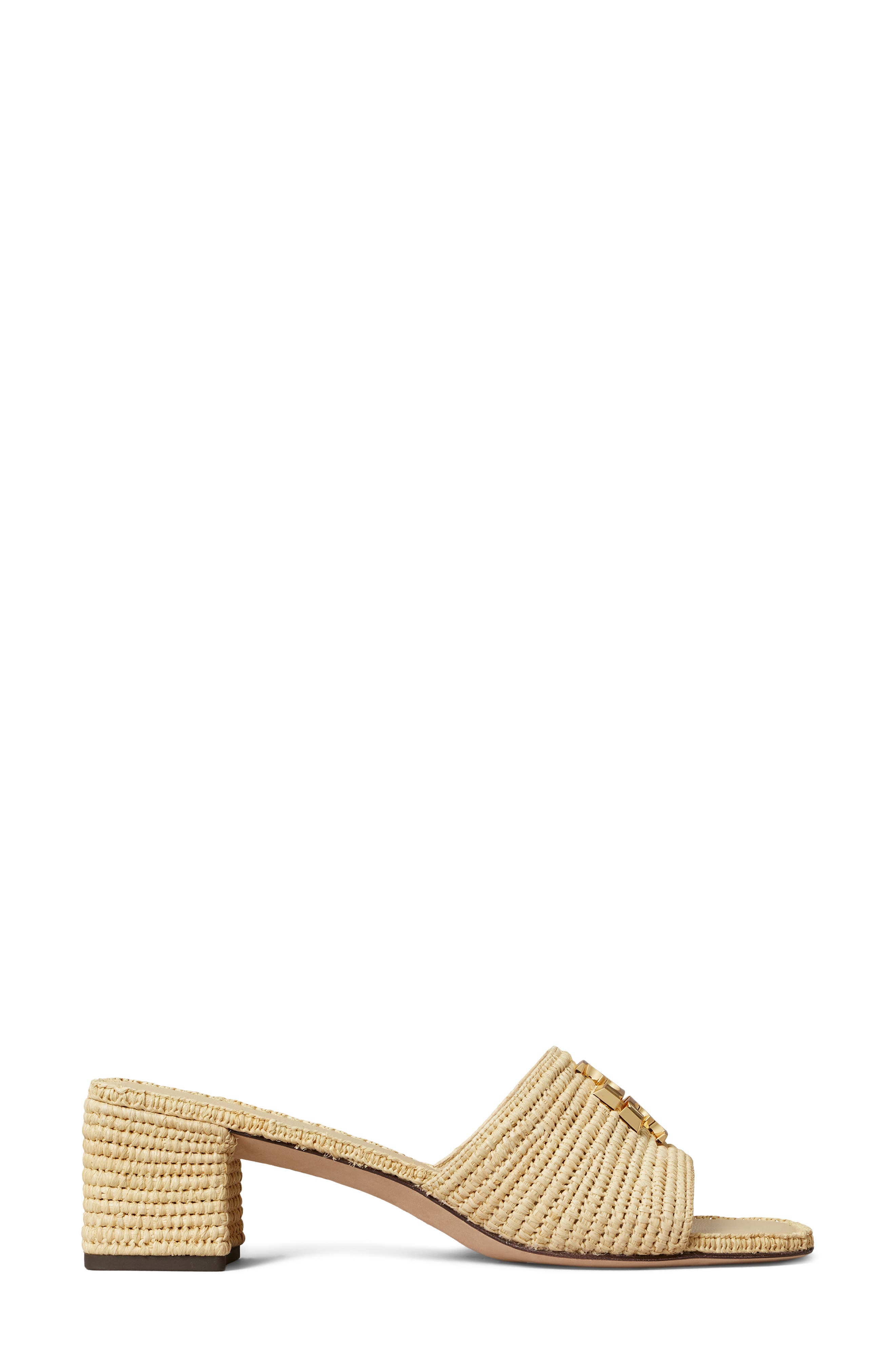 Eleanor Raffia Slide Sandal, Alternate, color, NATURAL / GOLD