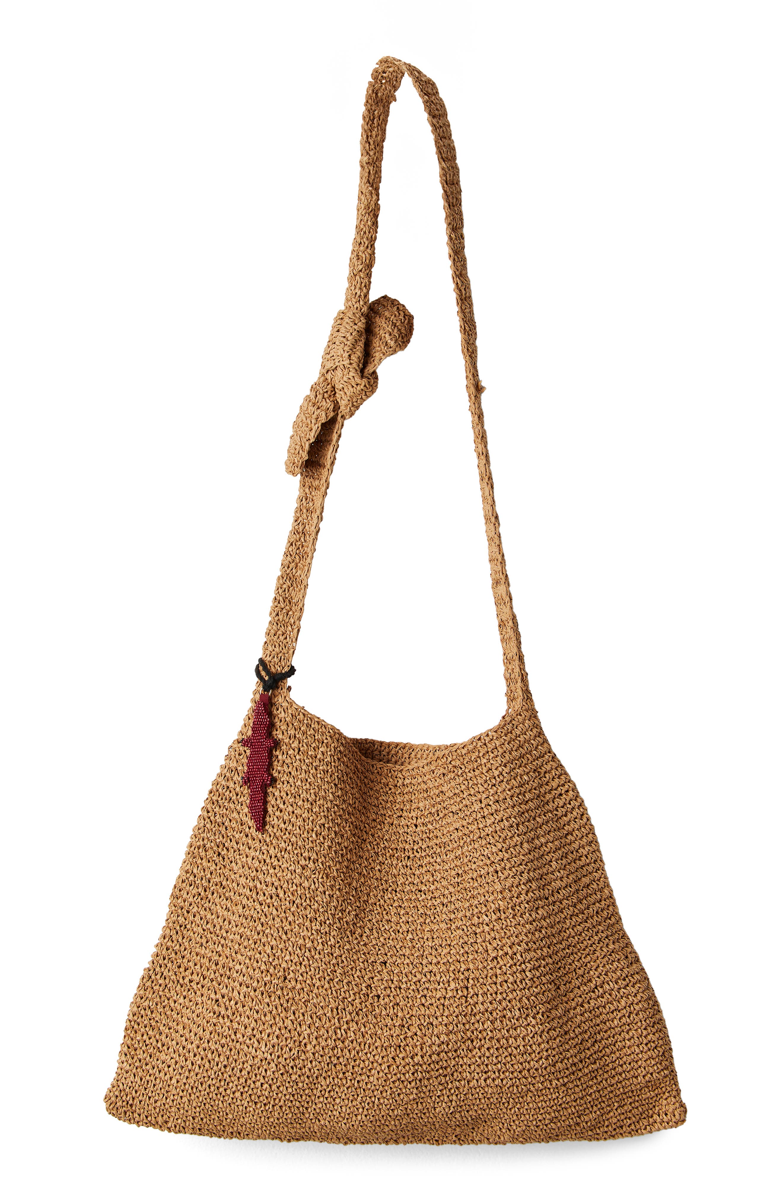 Free People Coastal Crush Straw Tote, Main, color, Natural