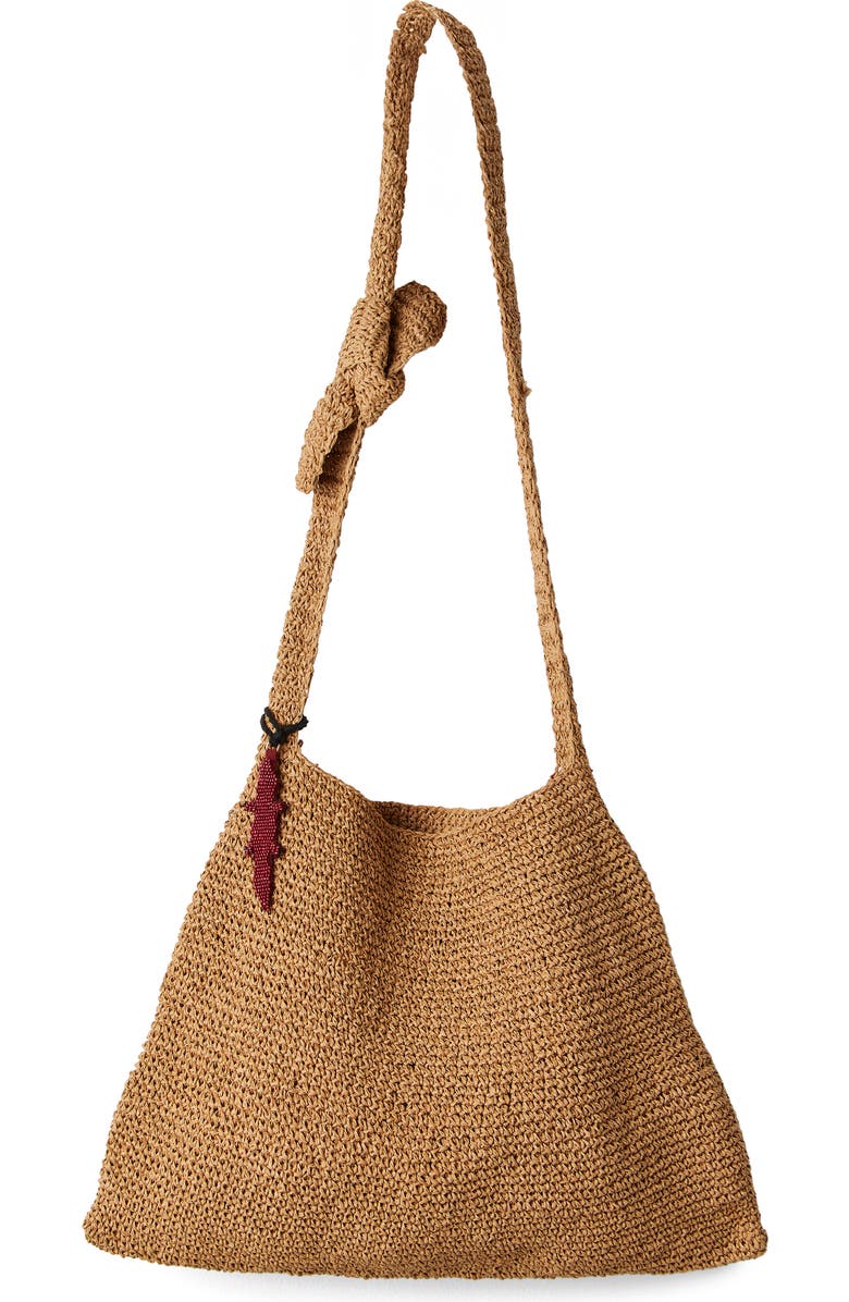 Free People Coastal Crush Straw Tote, Main, color, Natural