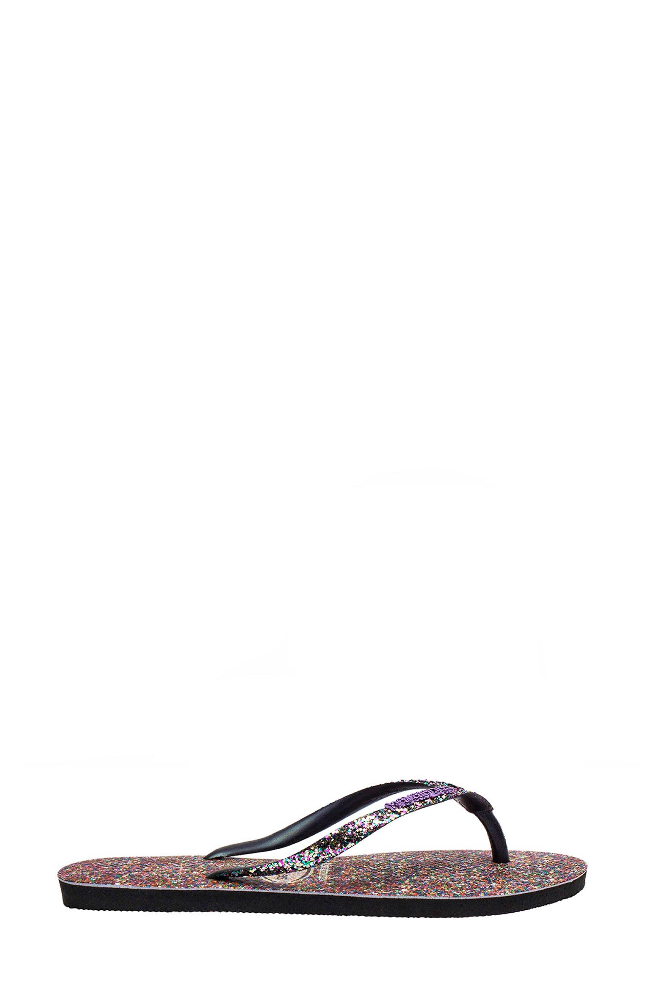 Slim Glitter Flip Flop, Alternate, color, LILAC