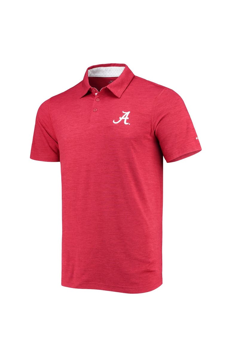 Columbia Men's Columbia Crimson Alabama Crimson Tide Tech Trail Omni-Shade Polo, Alternate, color,