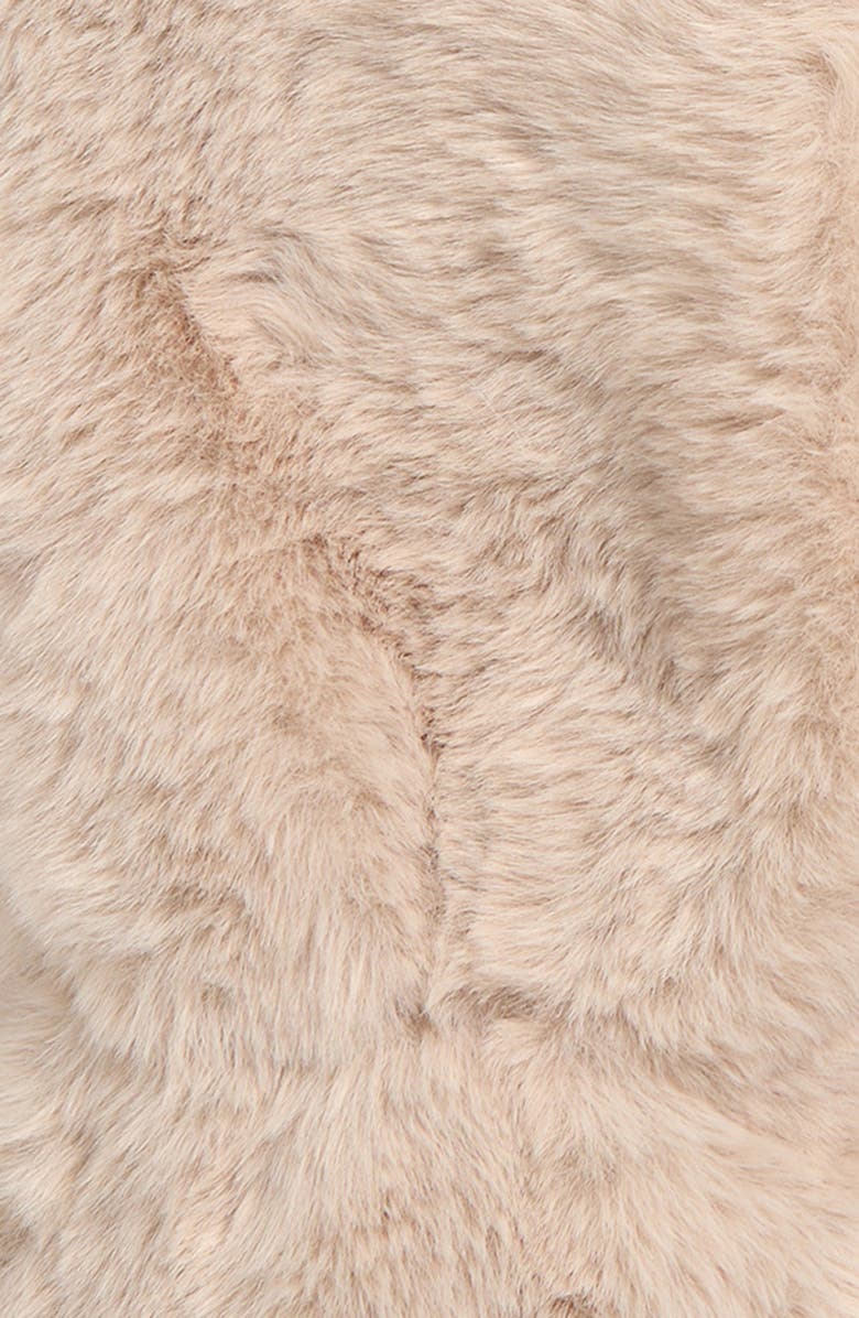 La Fiorentina Faux Fur Fingerless Mittens, Alternate, color, Beige