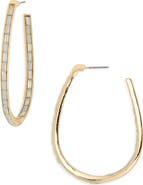 NORDSTROM RACK Inside Out Baguette J-Hoop Earrings