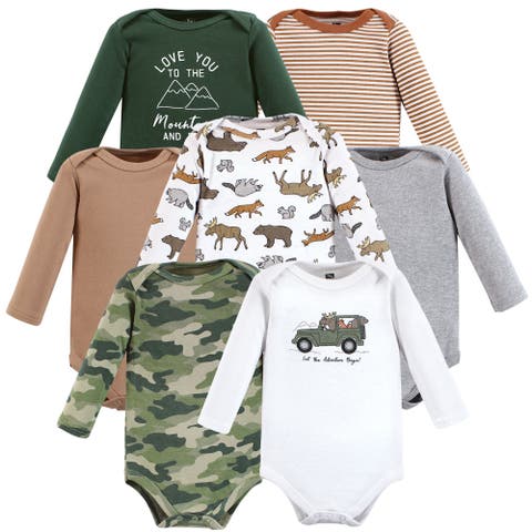 Long-Sleeve Cotton Bodysuit Collection 7-Piece Set