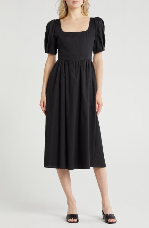 Short Sleeve Midi Dress