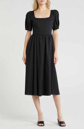 WAYF Short Sleeve Midi Dress
