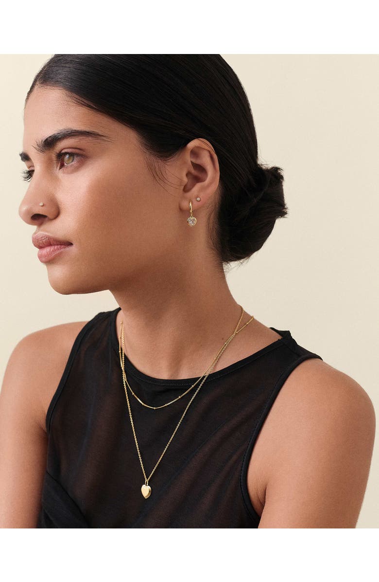 Edge of Ember Heart White Sapphire Earrings, Alternate, color, White Sapphire