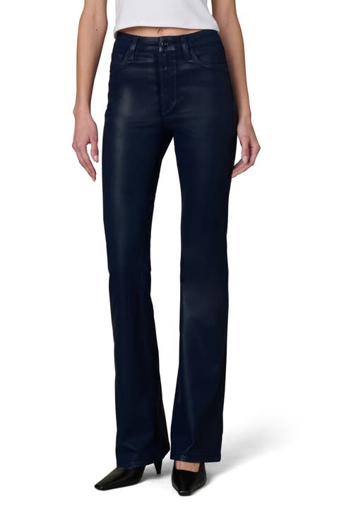 The Hi Honey Curvy Coated Bootcut Jeans (Maritime Blue)