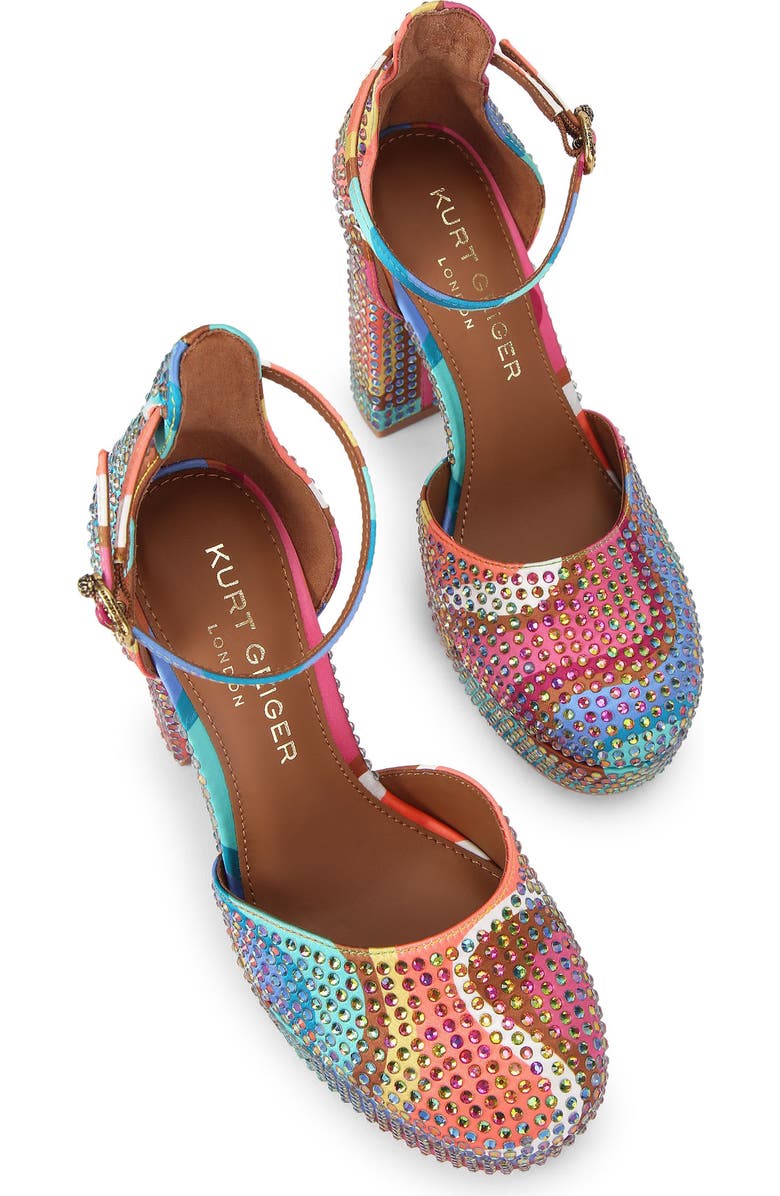 Kurt Geiger London Shoreditch Embellished Ankle Strap Platform Pump, Alternate, color,