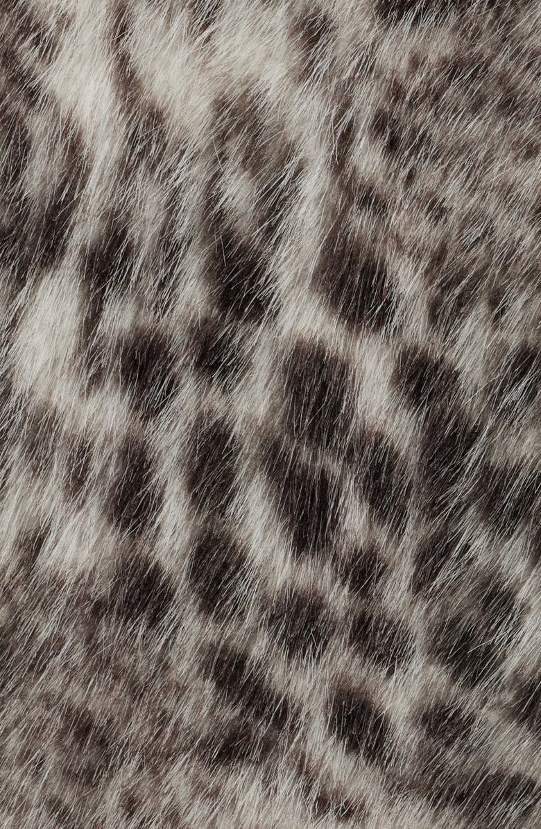 Bernardo Abstract Leopard Faux Fur Coat, Alternate, color, Leopard