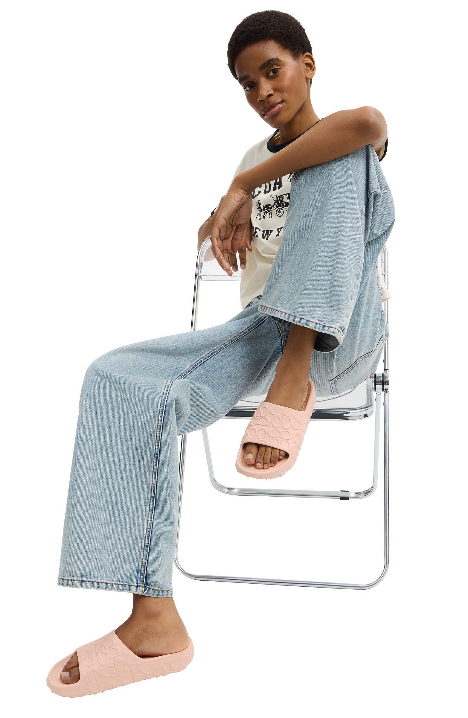 Bay Slide Sandal, Alternate, color, CANDY PINK