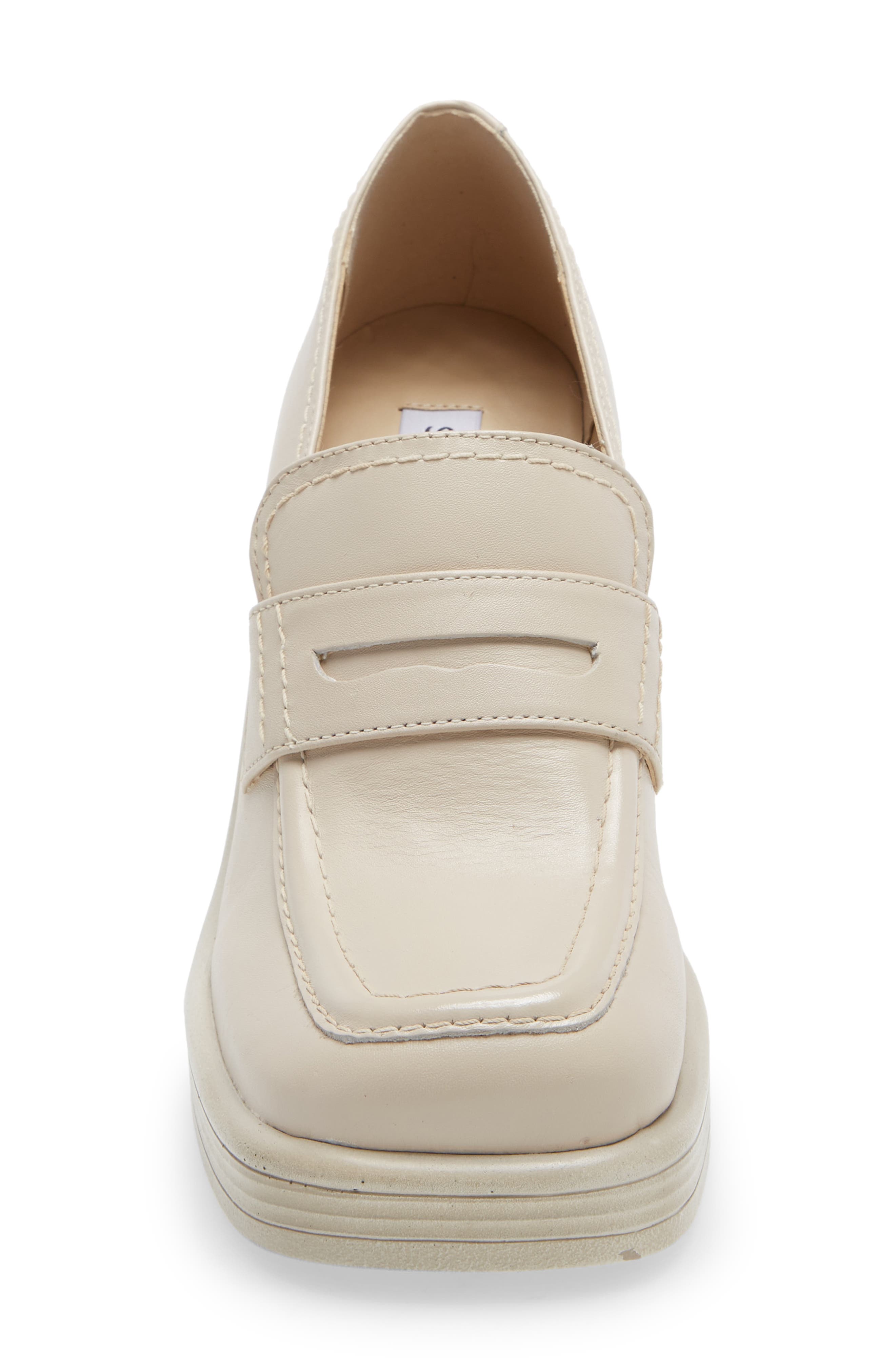 Fulfill Platform Loafer, Alternate, color, BONE LEATH