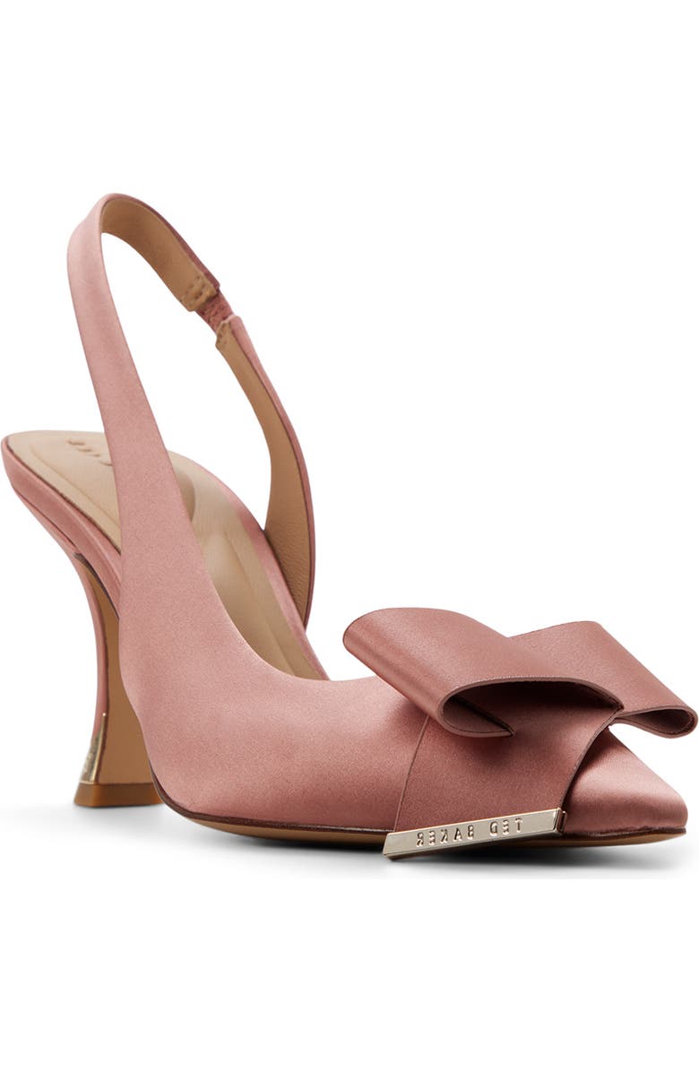 Ted Baker London Lola Bow Half d'Orsay Pump, Main, color, Dark Rose