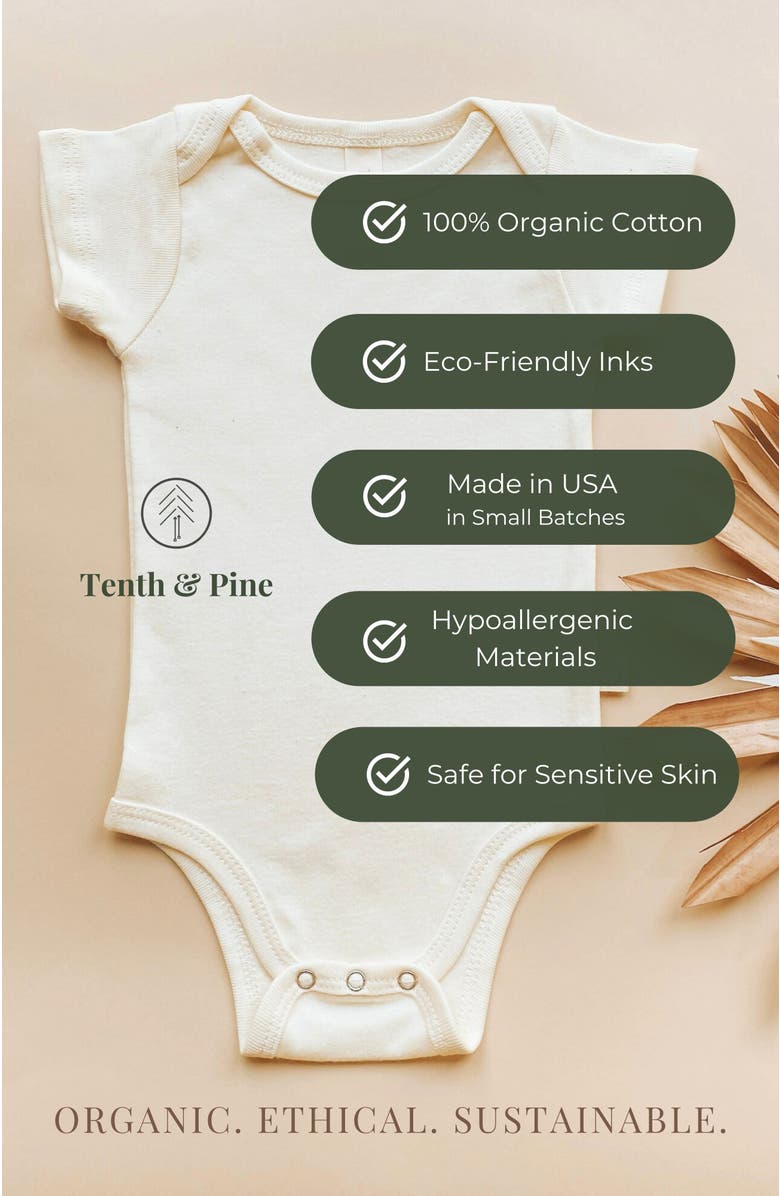 Tenth & Pine Little Bunny Organic Baby Bodysuit, Alternate, color, Natural
