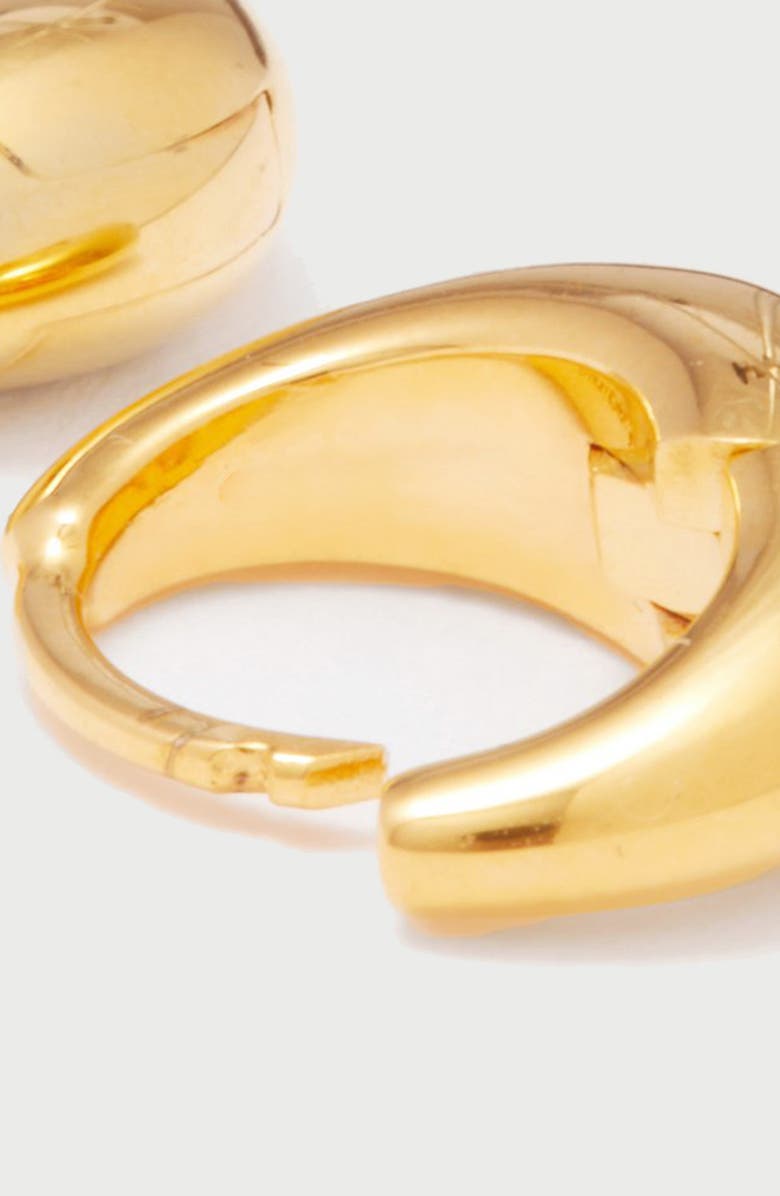 YOJ Mini Pebble Hoop Earrings in Gold, Alternate, color, Gold