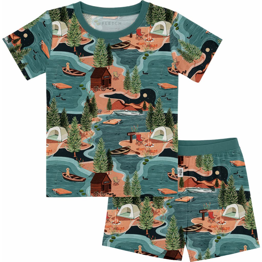 Fletch Kids' Lake Days 2 Piece Shorts Set In Multi