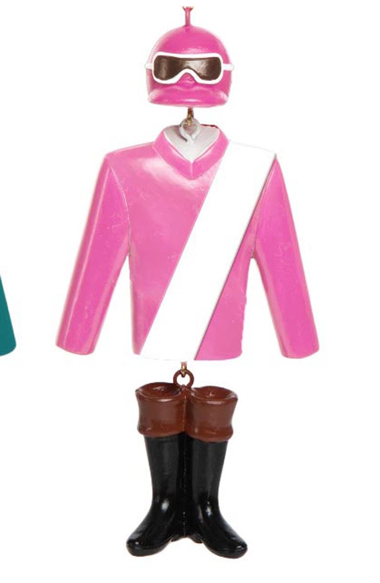 Gallerie II Jockey Silks Trio Christmas Tree Ornament Set of 3, Alternate, color, Black
