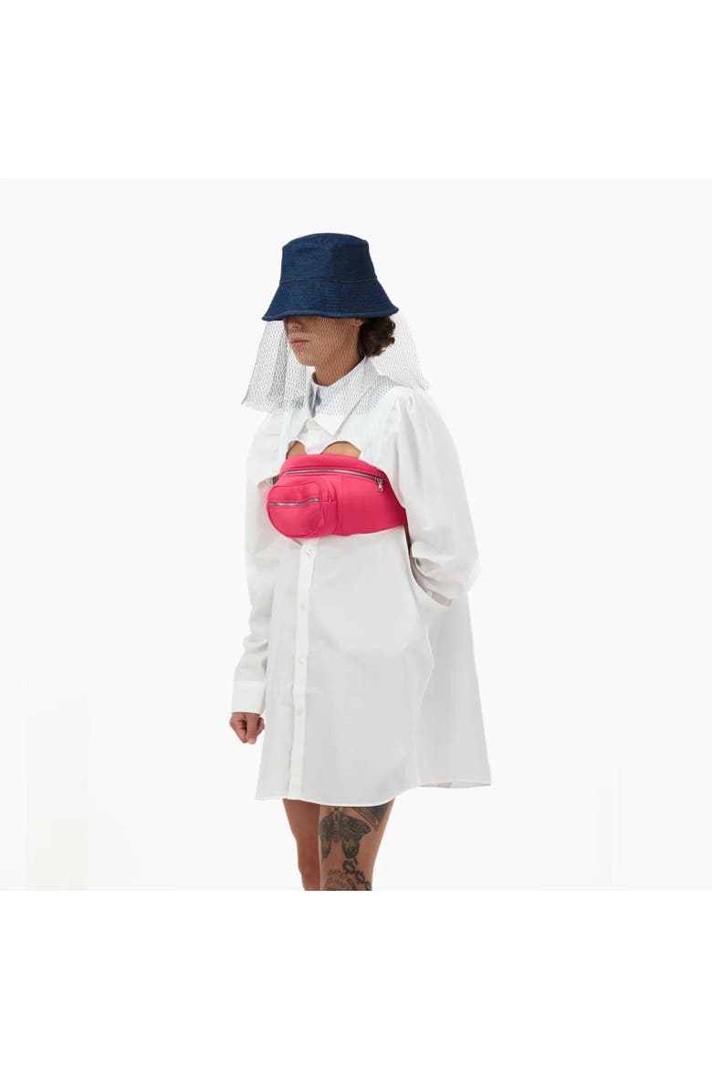 Denim Veil Bucket Hat, Alternate, color, Blue