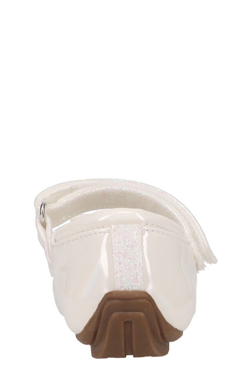 Michael Michael Kors Kids' Rover Bow Mary Jane Flat In White/glitter