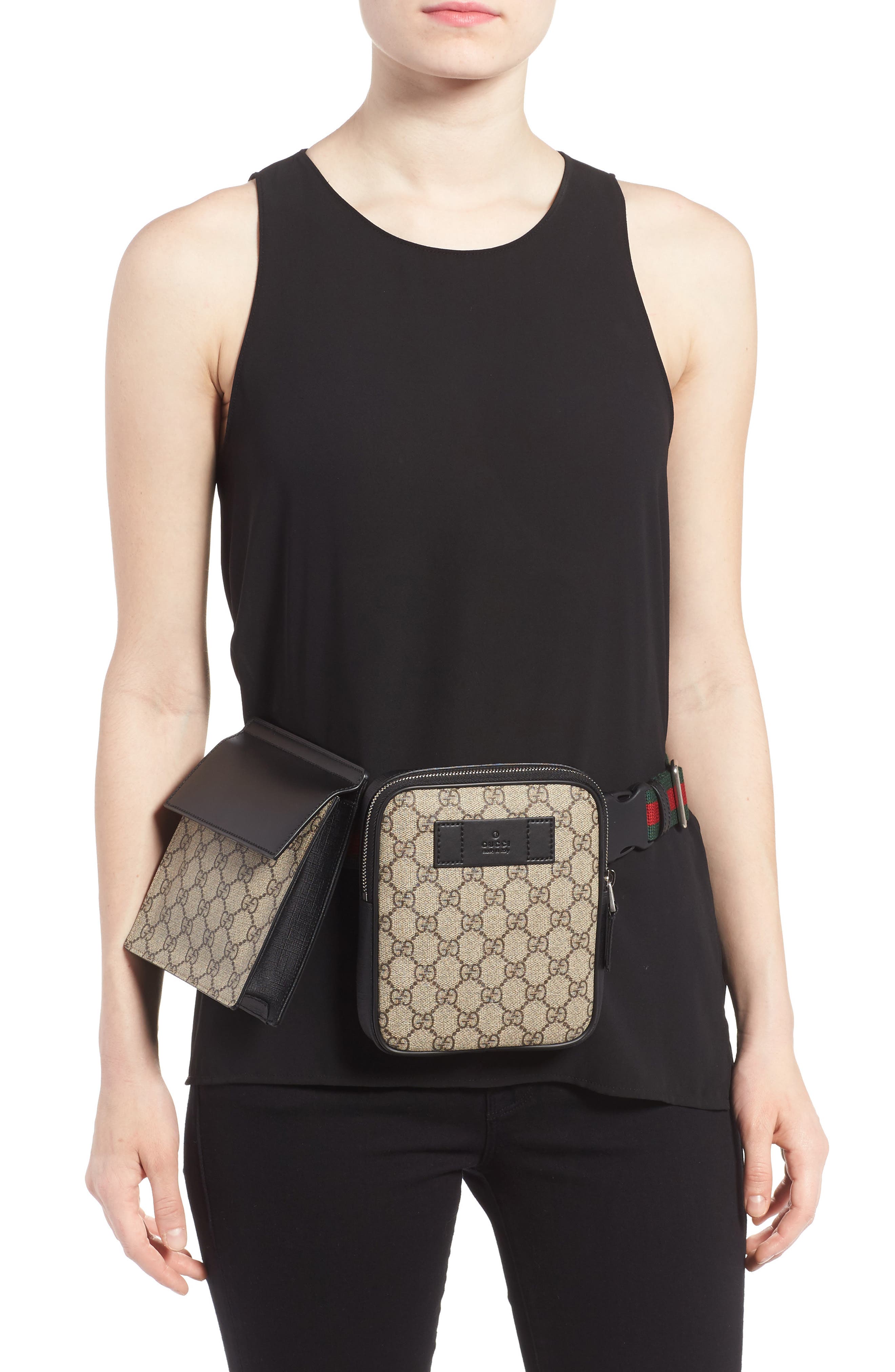 Band Belt Bag, Alternate, color, BEIGE MULTI