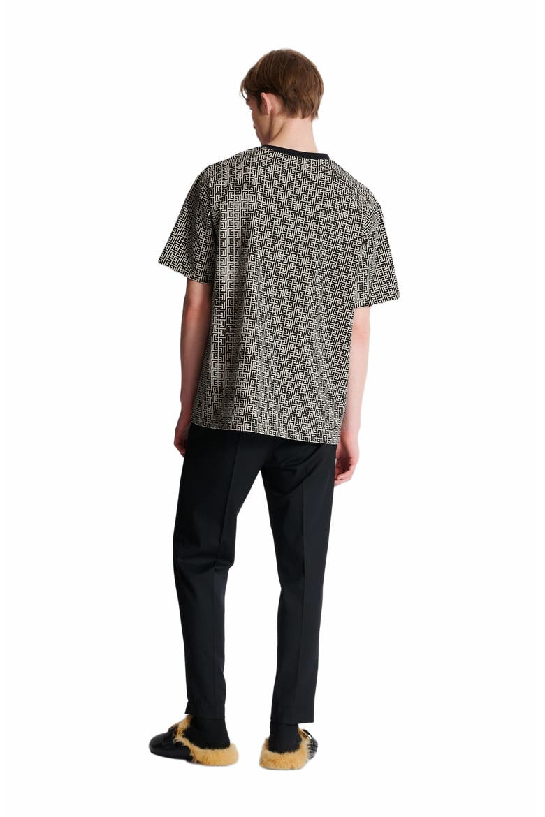 Monogram Jacquard T-Shirt, Alternate, color, Black