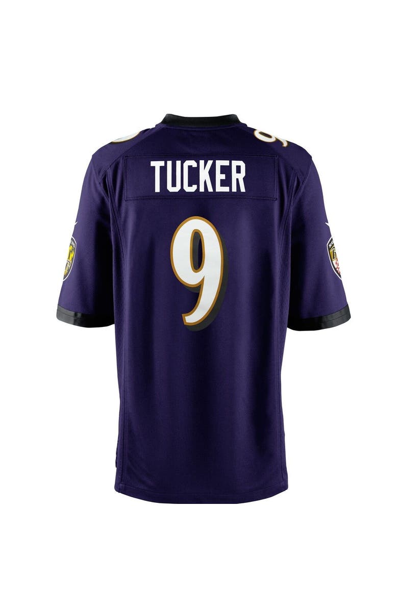 Nike Youth Nike Justin Tucker Purple Baltimore Ravens Game Jersey, Alternate, color, Purple