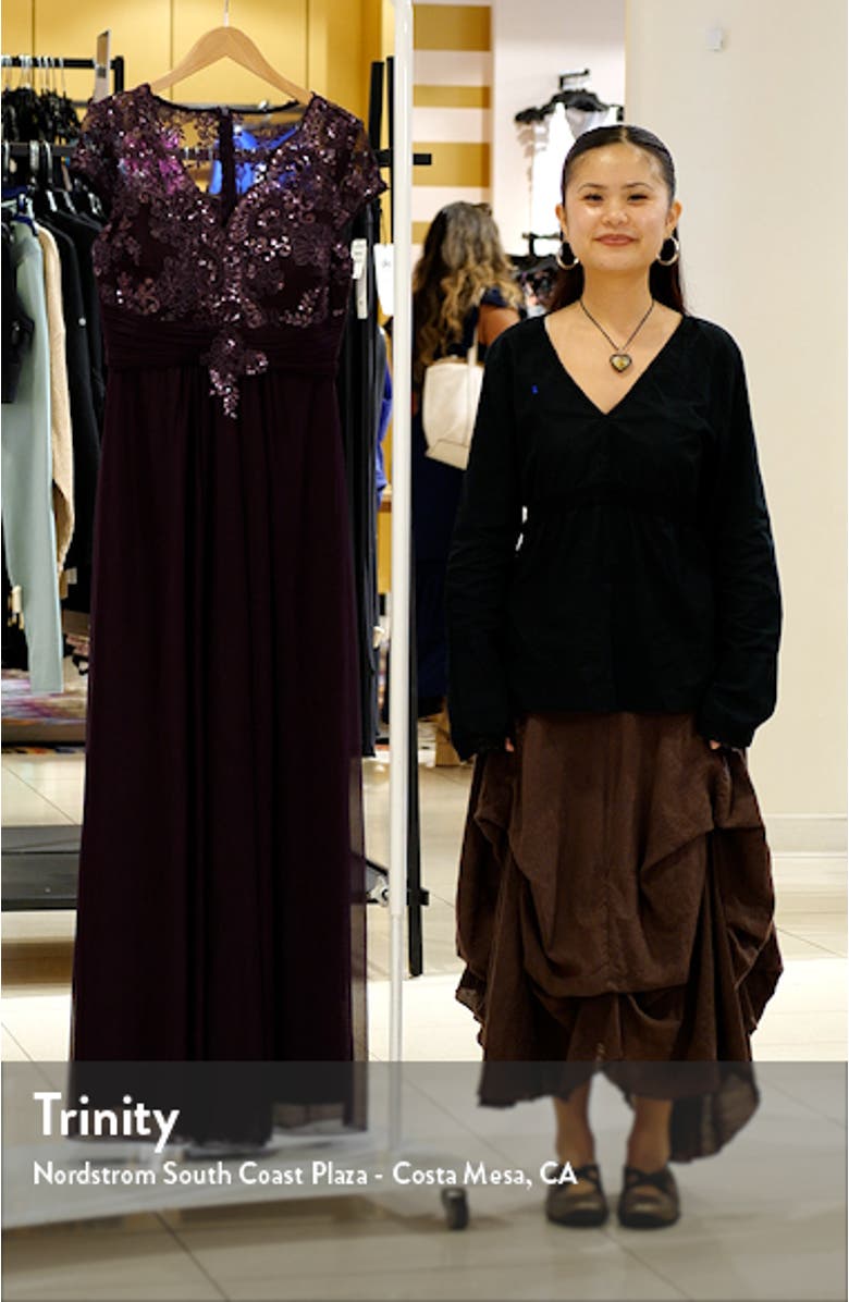 Sequin Lace Bodice Gown, sales video thumbnail