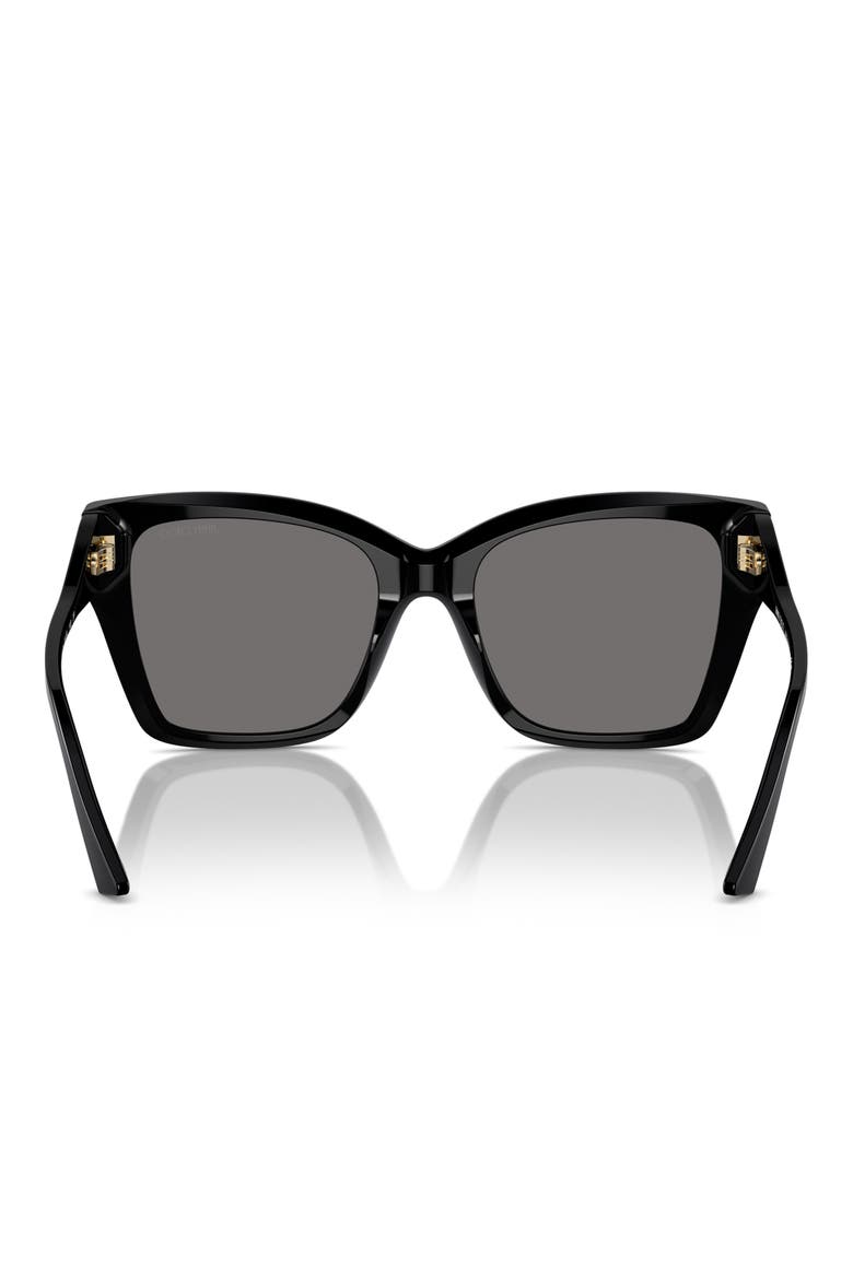 JC5012 54mm Polarized Square Sunglasses, Alternate, color, BLACK / POLAR DARK GREY