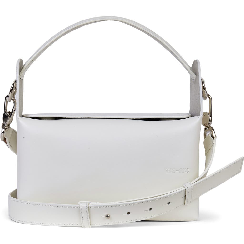 We-ar4 The Pastry Box 23 Leather Top Handle Bag In Off White