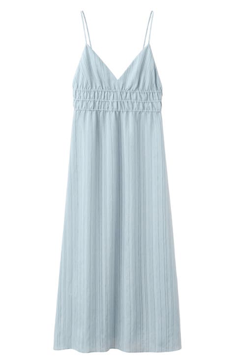 Striped Gathered Dress