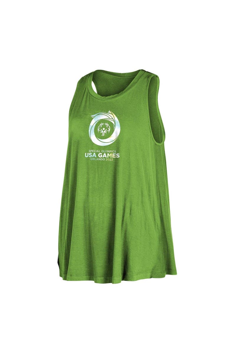 New Era Women's New Era Apple Green 2022 Special Olympics Tank Top, Alternate, color, 