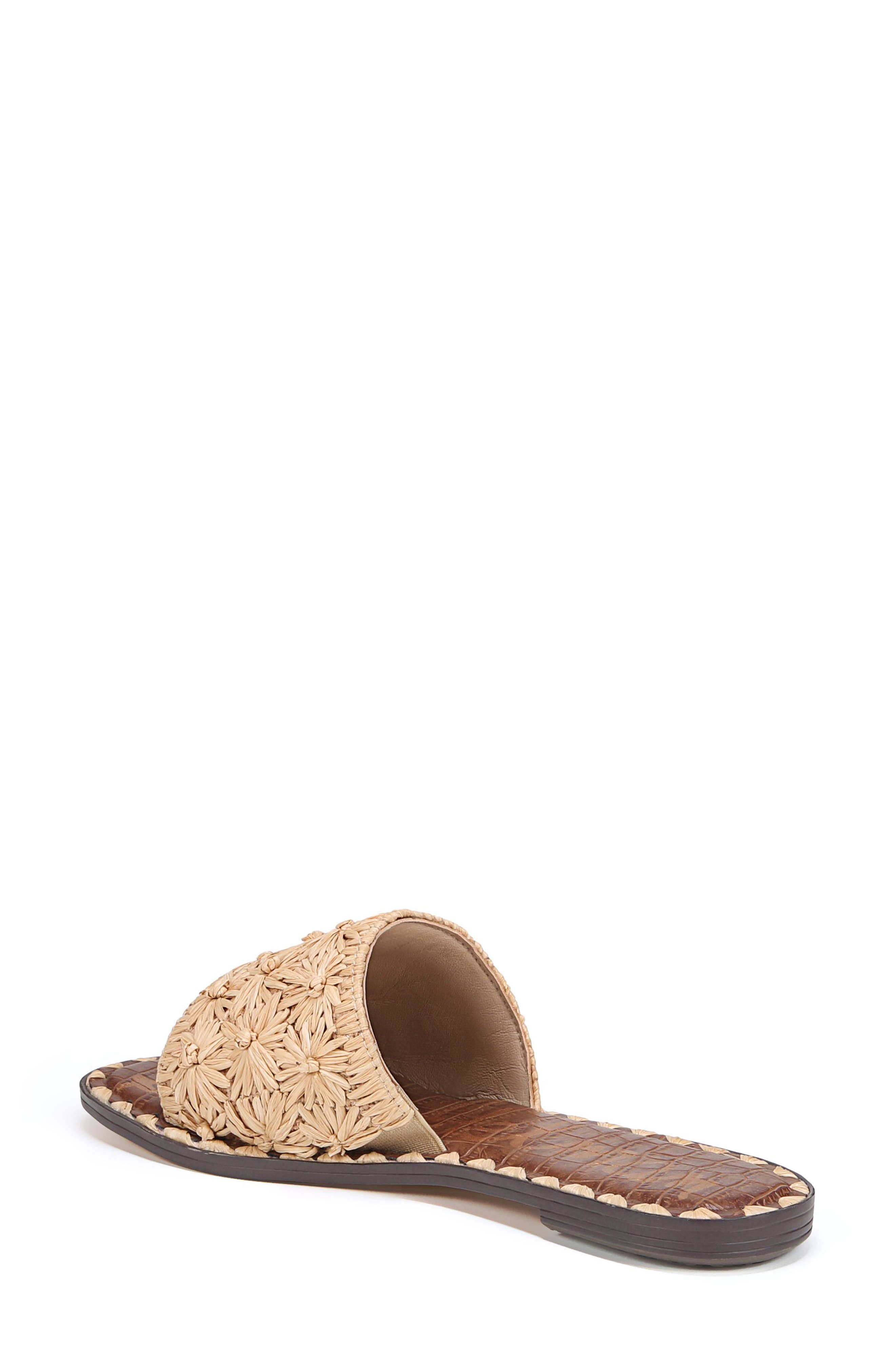 Sam Edelman Giovanna Raffia Slide Sandal, Alternate, color, Beechwood